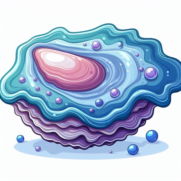 Cute Oyster Vector Cartoon illustration