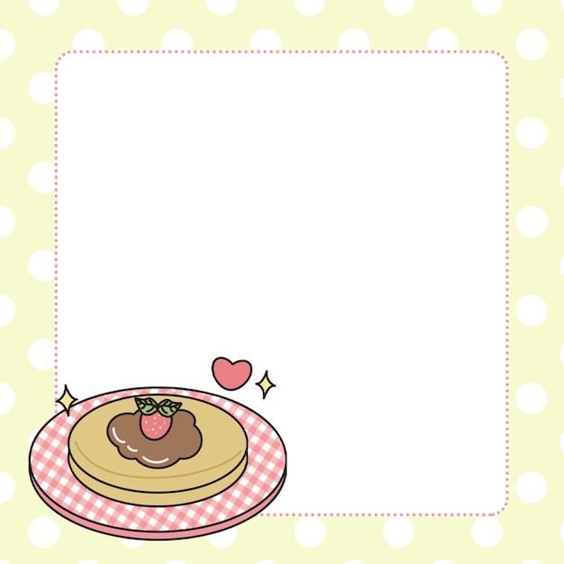 Vector cute pancake notepad