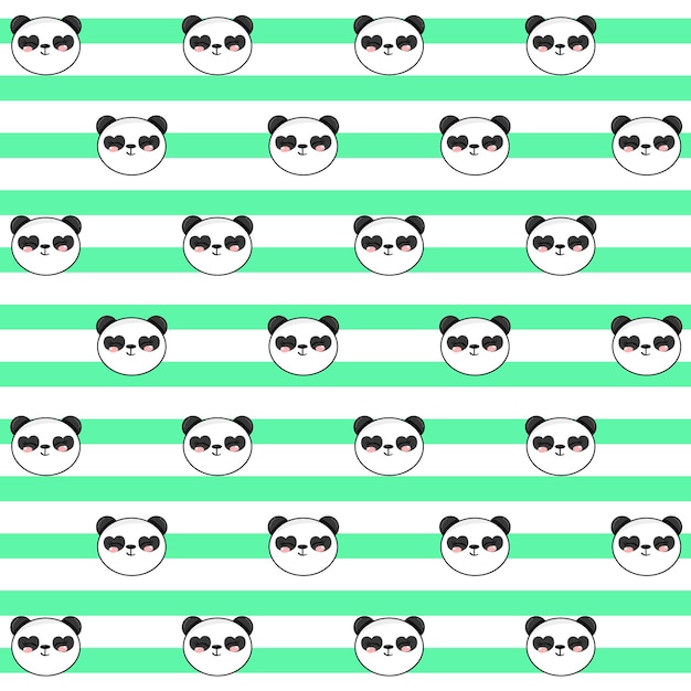 Cute panda background pattern