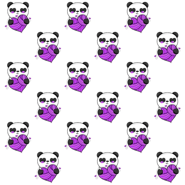 Vector cute panda background vector