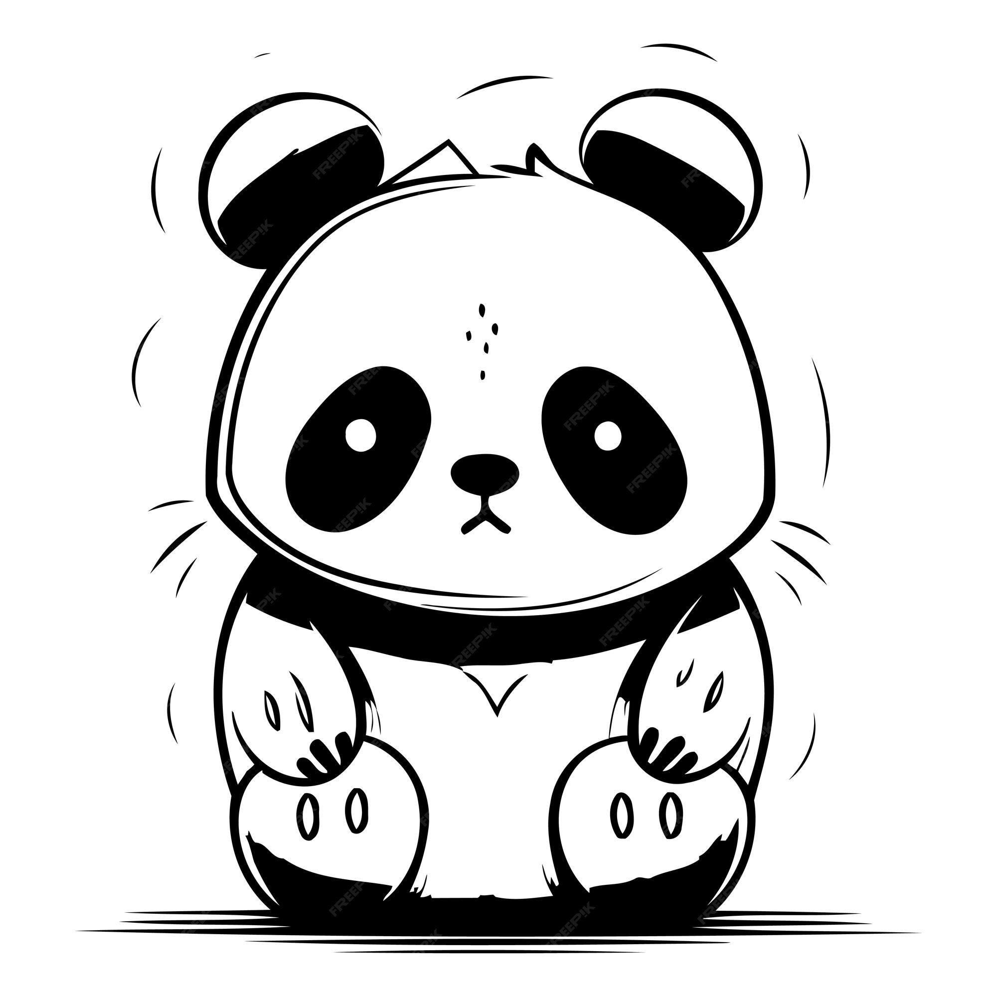 Premium Vector | Cute panda bear cartoon isolated on white background