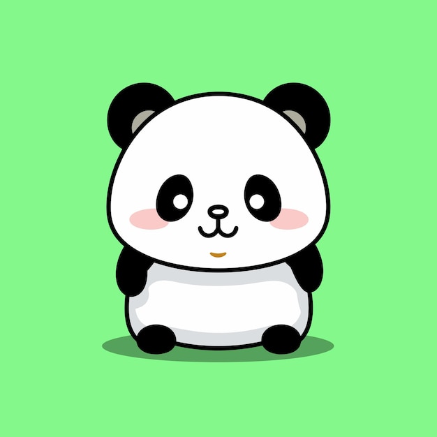Cute panda cartoon vector illustration