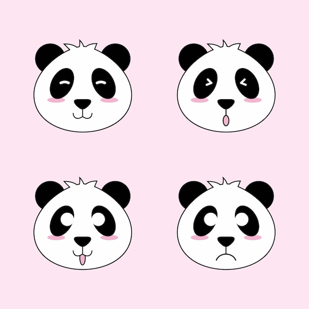 Милая панда в разных эмоциях