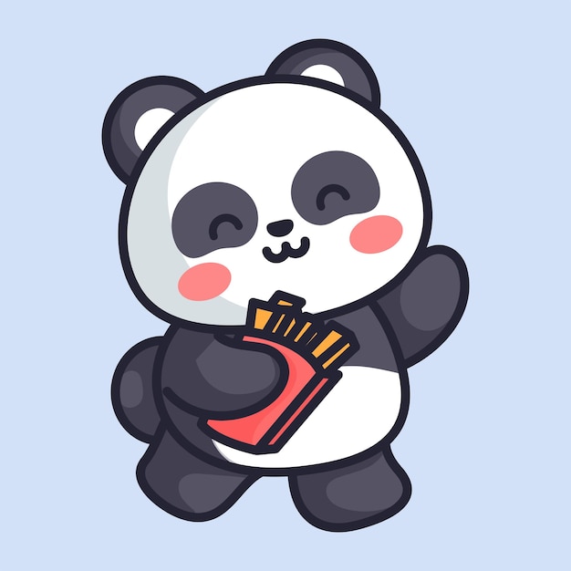 cute panda is doing adorable pose
