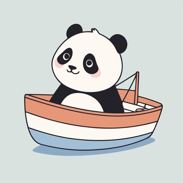 Cute Panda for kids books vector illustration