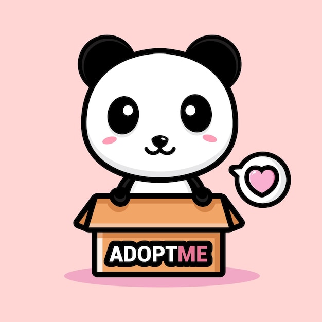 Cute panda mascot   design