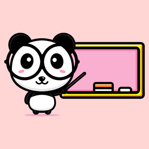 cute panda mascot   design