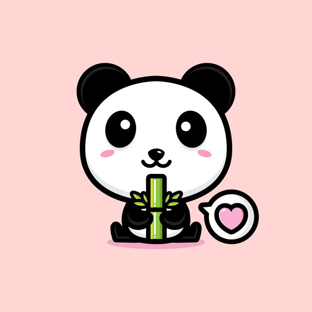 Cute Panda Stock Illustration - Download Image Now - Kawaii, Panda -  Animal, Animal - iStock