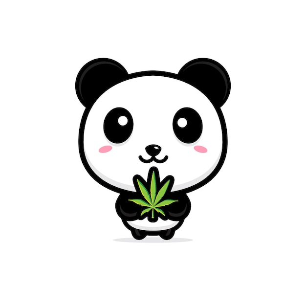 cute panda mascot  