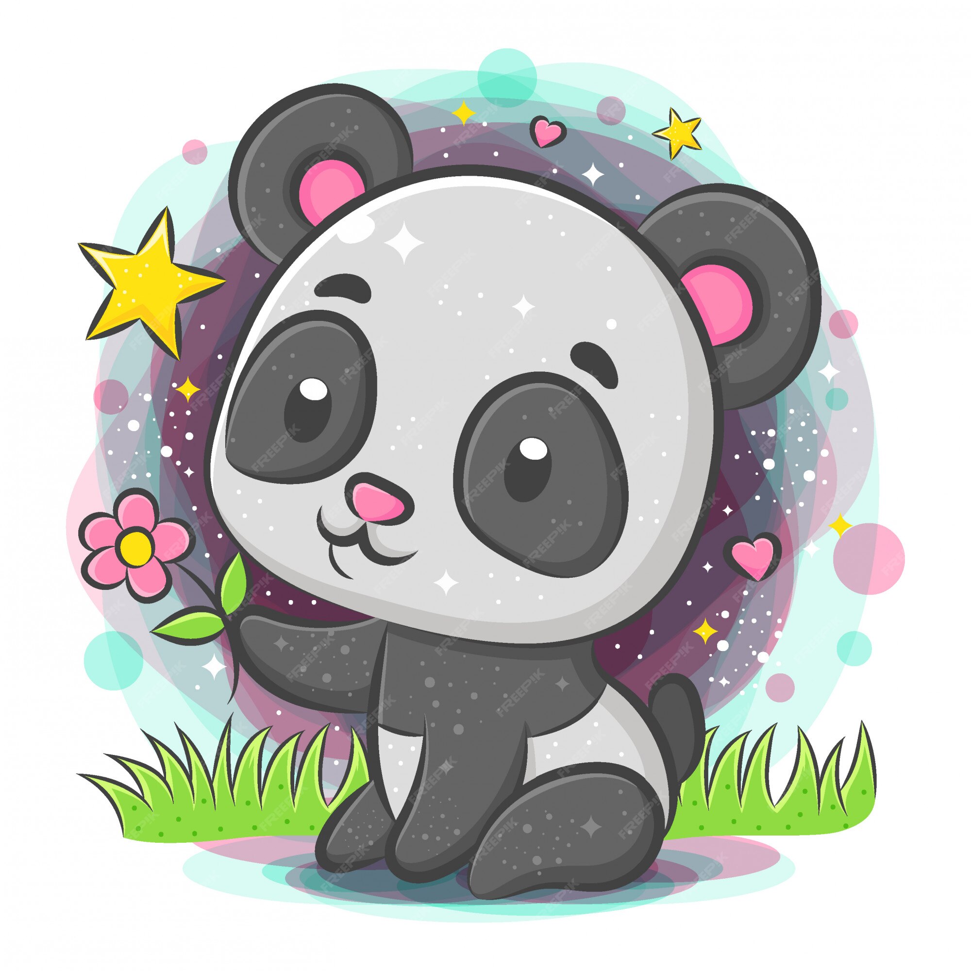 Sitting Panda Is Cute Kawaii And Adorable - NeatoShop