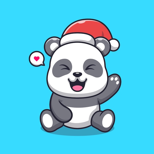 Premium Vector | Cute panda sitting with winter beanie hat cartoon ...