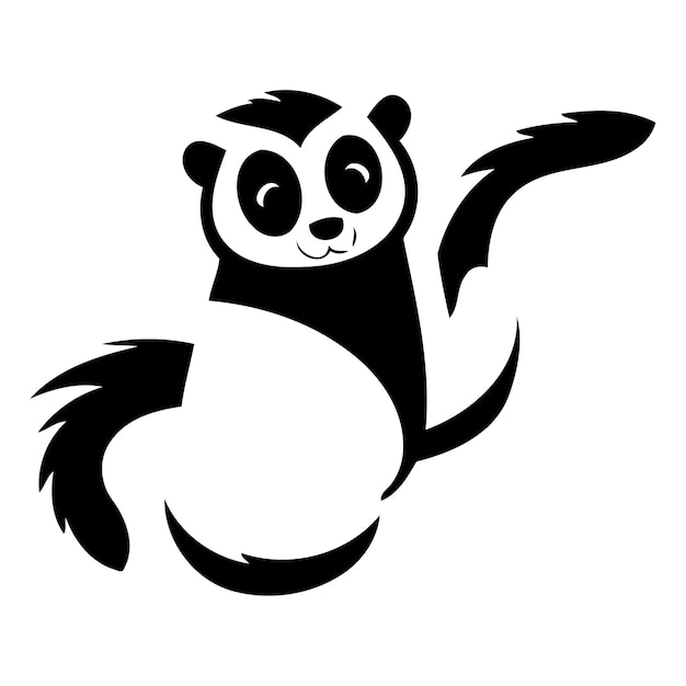 Cute panda vector icon Cartoon illustration of cute panda vector icon