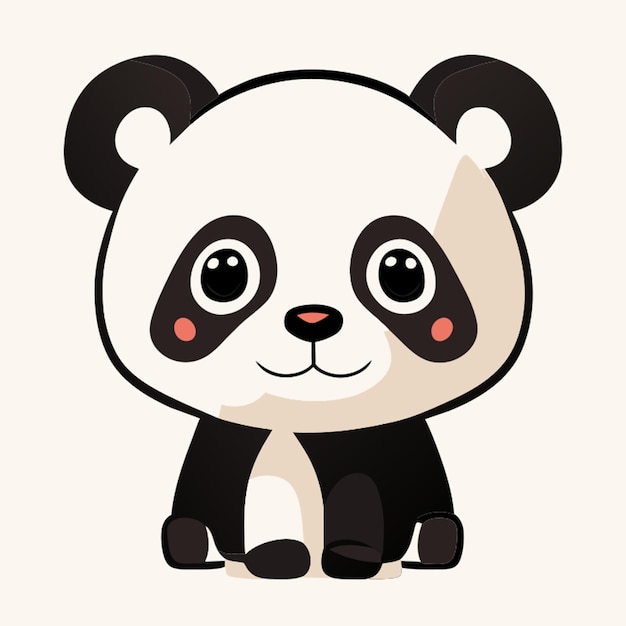 cute panda vector illustration cartoon