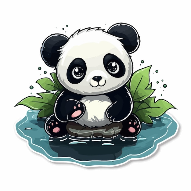 Cute panda drawing kawaii Funny Vector Illustration eps 10 23826046 Vector  Art at Vecteezy