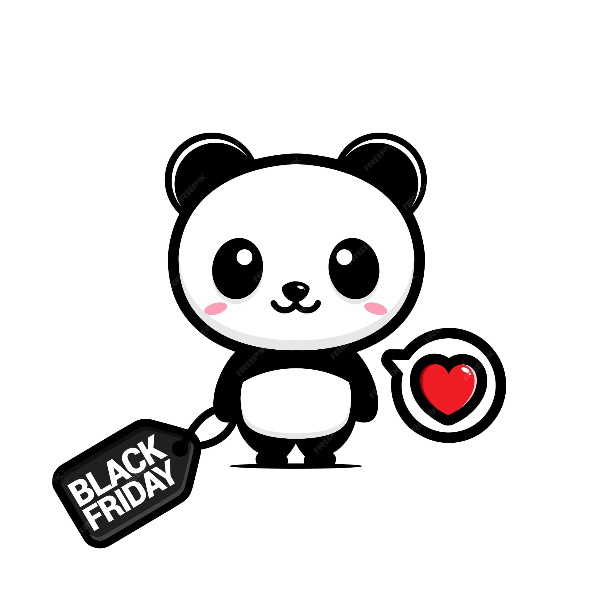 Desenho fofo panda  Black Friday Pontofrio