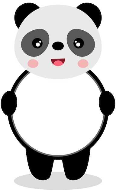 Cute panda with circle blank signcdr