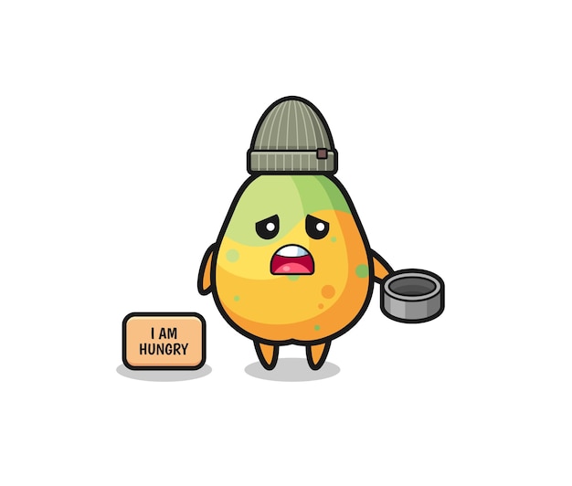 Симпатичный мультипликационный персонаж папайи