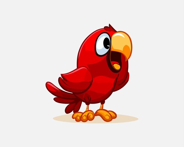 Vector cute parrot illustration