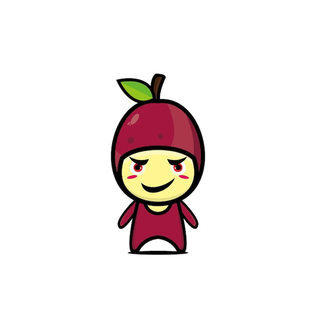 Cute passion fruit cartoon character cartoon kawaii character illustration icon vector
