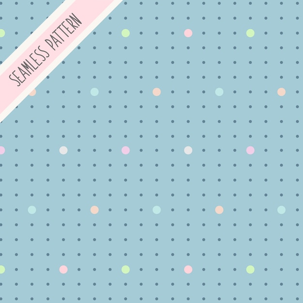 Cute pastel colors dots Seamless Pattern Premium 