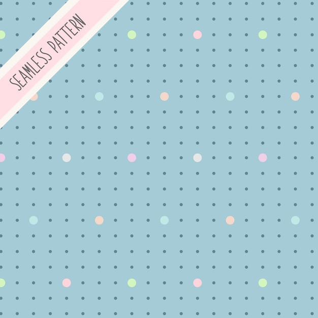 Carino colori pastello puntini seamless pattern premium