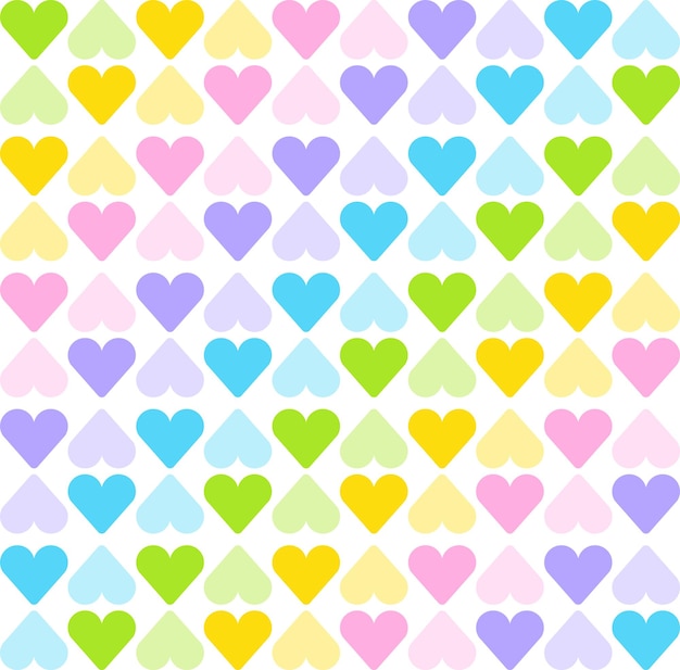 Cute Pastel Rainbow Heart Love Care Valentines Day Stripe Diagonal Checkered Pattern Background