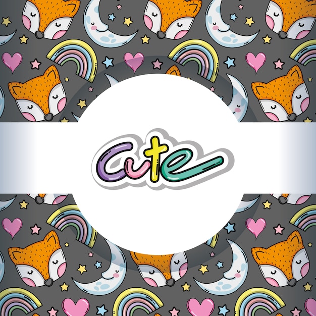 Vector cute pattern background