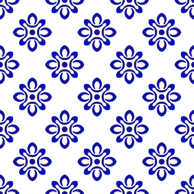 Vector cute pattern blue and white