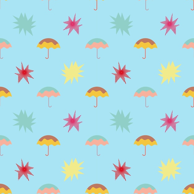Симпатичный узор из зонтиков Распродажа в сезон дождей