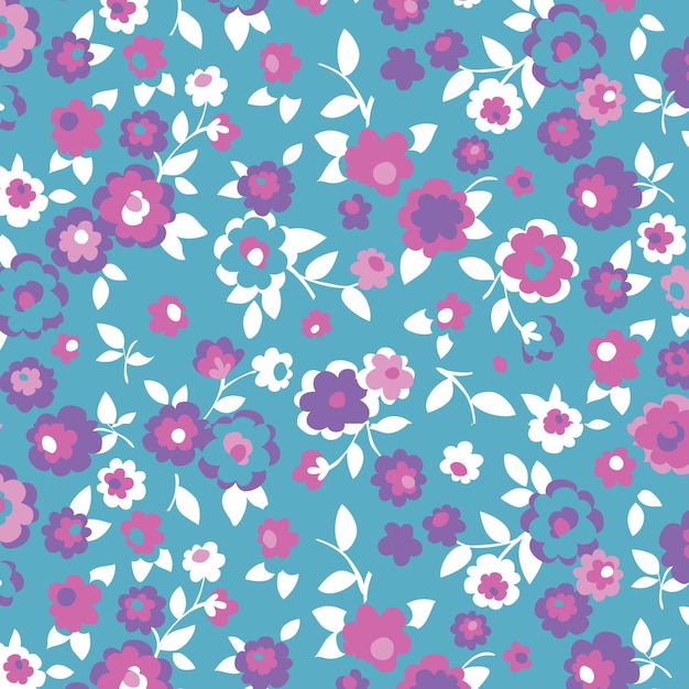 Cute pattern in small flower. Small colorful flowers. Ditsy floral background  for fashion prints.