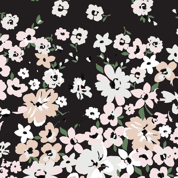 Cute pattern in small flower. small colorful flowers. ditsy floral background for fashion prints.