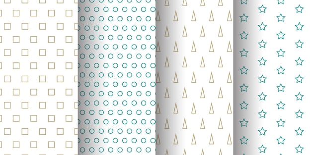 Cute pattern with circle and triangle collection