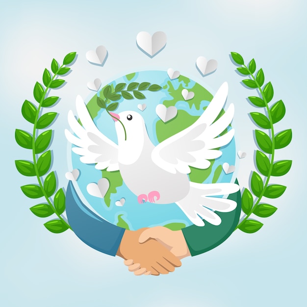 Vector cute peace dove