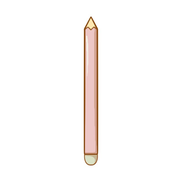 Vector cute pencil hand drawn vector illustration