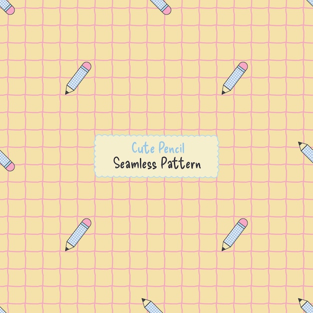 Cute Pencil Seamless Pattern