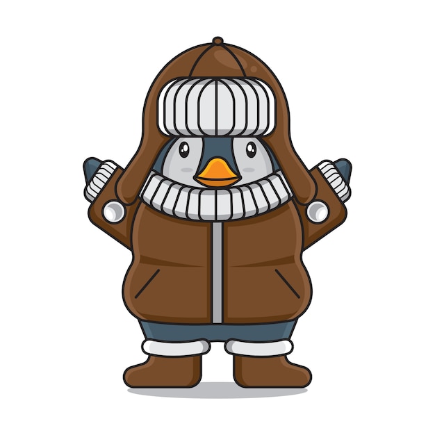 Cute penguin  cartoon character