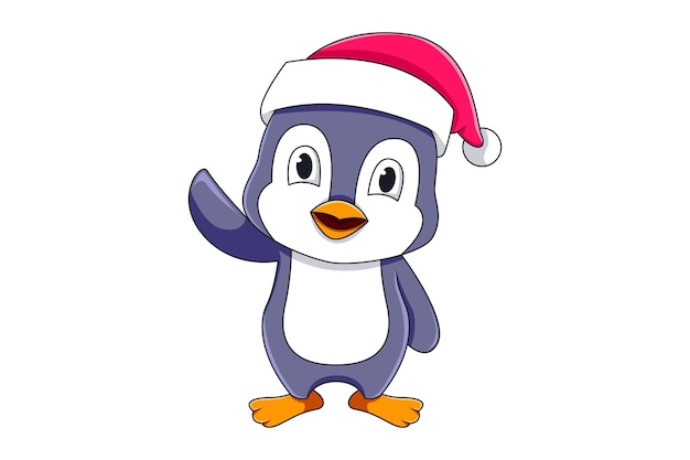 Cute Penguin Character Design Illustration