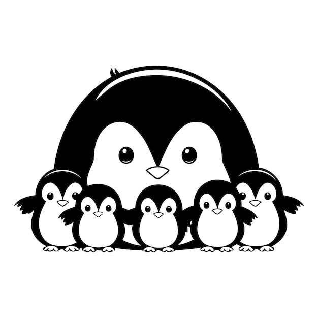 cute penguin family icon vector illustration design graphic design vector illustration graphic design