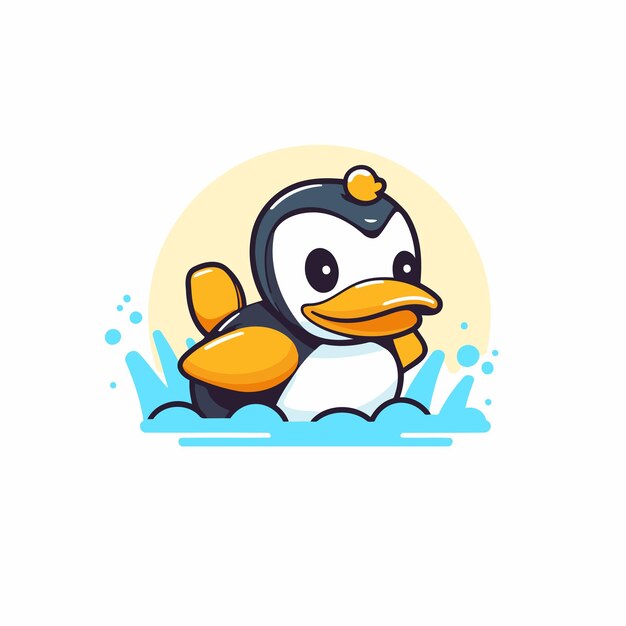 Cute penguin icon Cartoon illustration of cute penguin vector icon for web design
