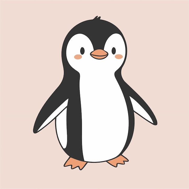 Vector cute penguin vector illustration of a for toddlers books