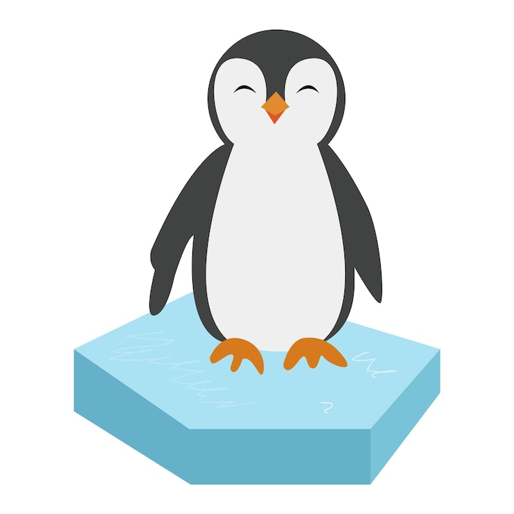 Vector 흰색 배경 그림에 귀여운 penquin