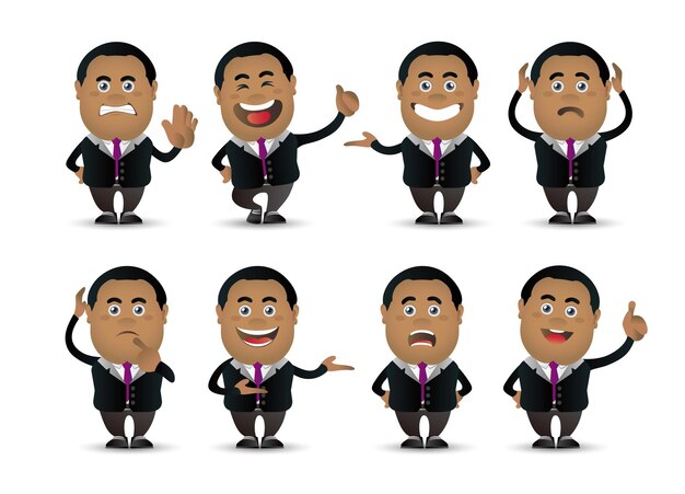 Cute people - business people  set cartoon character