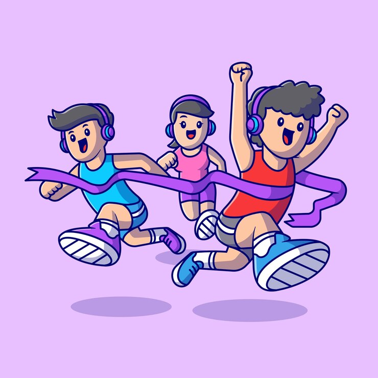 Vector 귀여운 사람 실행