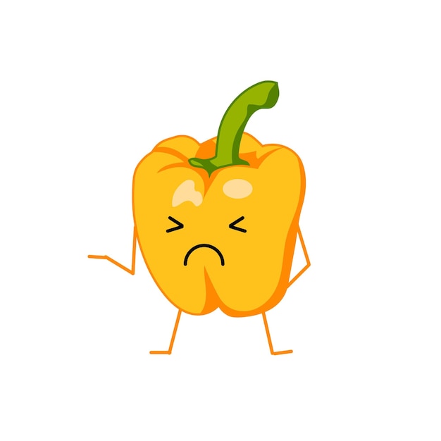 Cute pepper cartoon character