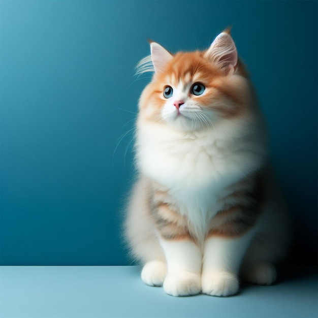Vector cute persian cat cartoon image