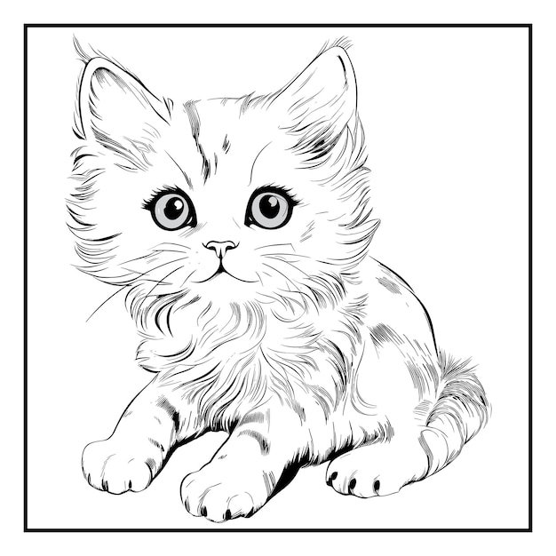 Vector cute persian cat
