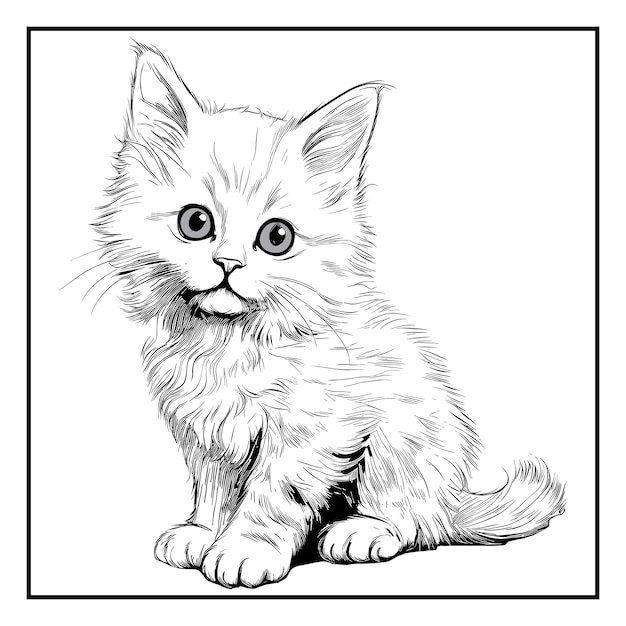 Vector cute persian cat