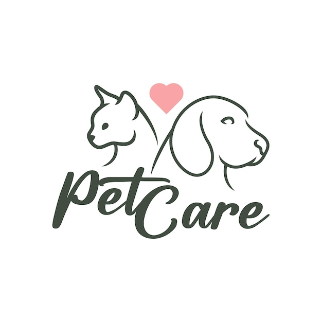 Cute pet Care icon illustration