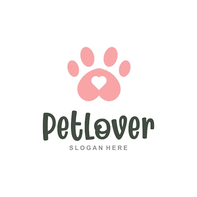 Cute pet lover icon illustration