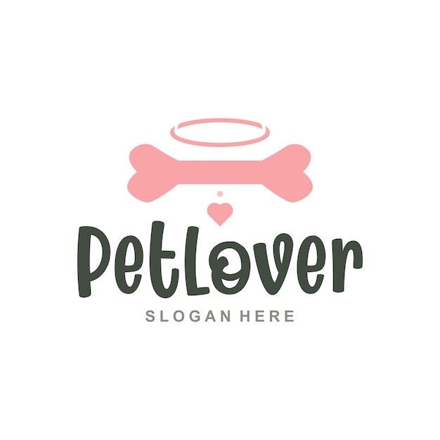 Cute pet lover icon illustration